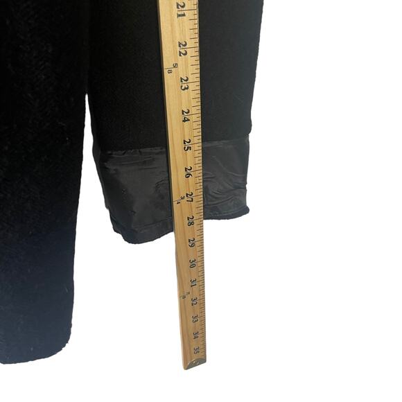 Anthropologie Hazel Women's Size Large Black Wool Blend Double Breasted Pea Coat - Picture 11 of 11